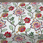 150cm Width Heavy Color Art Floral Pattern Print Cotton Linen Canvas Fabric by the Yard