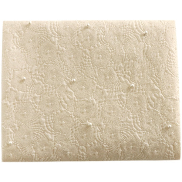 140cm Width x 95cm Length Premium 3D Beads Rose Embossed Fashion Fabric