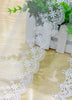 5 ヤード x 8 cm 幅ロリータ花刺繍レース トリム