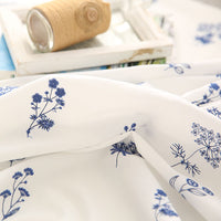 150cm Width x 95cm Length Premium Botanical Branches Embroidery Cotton Fabric