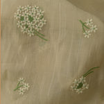145cm Width x 95cm Length Flower Cluster Embroidery  Cotton Silk Fabric