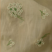 145cm Width x 95cm Length Flower Cluster Embroidery  Cotton Silk Fabric