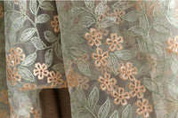 59 inches Width Premium Floral Embroidery Lace Fabric by The Yard