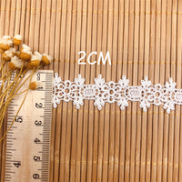 4.5 Yards x 2.2cm Width Retro Floral Water Soluble Embroidery  Lace Ribbon