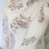 130cm Width x 95cm Length Premium Sequined Floral Branch Embroidery Lace Fabric