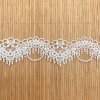 18 Yards x 4.5cm Width Eyelet Floral Embroidery Polyester Thread Tassel-like Lace Ribbon Lace Tape