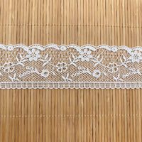 18 Yards x 4.5cm Width Eyelet Floral Embroidery Polyester Thread Lace Ribbon Lace Tape