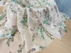 150cm Width x 95cm Length Green Branch Print Chiffon Lace Fabric with 3D Flower