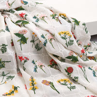 130cm Width x 95cm Length Premium  vivid flower chemical Lace Embroidery Fabric