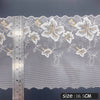 3 Yards X 16.5cm Width Golden Thread Vine Branch Floral Embroidery  Lace Fabric Trim