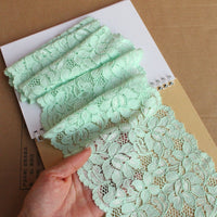 15cm Width x 190cm Length 2021 Spring Premium Floral Embroidery Lace Fabric Trim