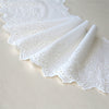 2 Yards x 25cm Width Premium Floral Embroidery Eyelet Cotton Lace Fabric
