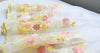140cm Width x 95cm Length Premium Symmetrical Pink and Yellow  Floral Embroidery Lace Fabric