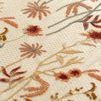 150cm Width x 95cm Length Vintage Daisy Floral Embroidery Golden Tulle Lace Fabric