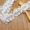 4.5 Yards of 1.8 inches Width Vintage Flower Water Soluble Lace Ribbon