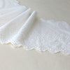 2 Yards x 25cm Width Premium Floral Embroidery Eyelet Cotton Lace Fabric