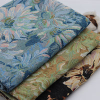 150cm Width x 95cm Length Premium Van Gogh Oil Painting Style Floral Jacquard Fabric