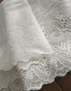 27cm Width x 190cm Length Premium Vintage Floral Embroidery Eyelet Cotton Lace Fabric Trim