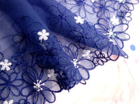 幅 15cm x 長さ 270cm デイジー フローラル 刺繍 レース ファブリック トリム