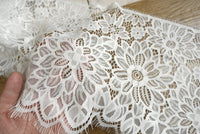 25cm Width Premium  Eyelash Floral Embroidery Lace Fabric Trim