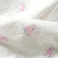 125cm Width Daisyl Embroidery and Rose Flower Print Fabric by the Yard