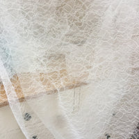 160cm Width x 90cm Length Fine Floral Embroidery Lace Fabric