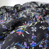 145cm Width x 95cm Length Premium Vine Branch Floral Embroidery Black Lace Fabric