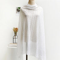 150cm Width x 95cm Length Premium Sequins Floral Embroidery Bone Lace Fabric