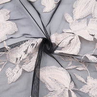 150cm Width x 95cm Length Premium Big Flower Embroidery  Lace Fabric
