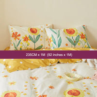 235cm Width x 100cm Length Premium Sunny Colorful Floral Print Cotton Fabric