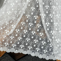 130cm Width x 95cm Length Organdy Floral and Vine Embroidery Lace Fabric