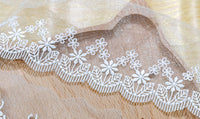 5 Yards x 8cm Width  Lolita Floral Embroidery Lace Trim