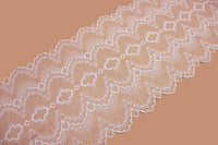 3 Yards x 22cm Width Elastic Embroidery Lace Fabric Trim