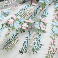 130cm Width x 95cm Length Branch Floral Embroidery Lace Fabric