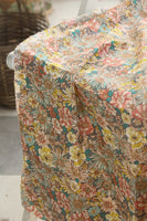 145cm Width Vintage Blooming Floral Print Cotton Fabric by the Yard