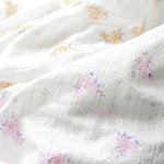 125cm Width Daisyl Embroidery and Rose Flower Print Fabric by the Yard