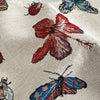150cm Width x 95cm Length Dragonfly Butterfly and Flower Pattern Polyester Cotton Yarn-dyed Jacquard Fabric