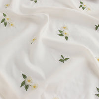 150cm Width x 95cm Length Camellia Floral Embridery Chiffon Lace Fabric