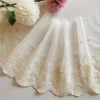 3 Yards x 20cm Width Premium Branch Floral Embroidery Eyelet Lace Fabric Trim