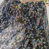 145cm Width x 95cm Length Premium Vine Branch Floral Embroidery Black Lace Fabric