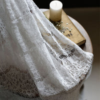 150cm Width Hollow-out Floral Embroidery Lace Fabric by the Yard