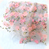 51” Width 3D Vivid Floral Chiffon Embroidery Lace Fabric by The Yard