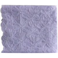 125cm Width x 95cm Length Premium Purple Floral Embroidered  Lace Fabric