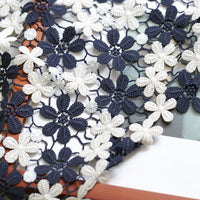 130cm Width x 95cm Length Vintage Hollow-out Contrast Color Floral Lace Fabric