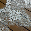 3 Yards of  11 inches Width Eyelash Floral Embroidery Lace Applique