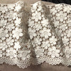 2 Yards of 21cm Width  Hollow-out Floral Pattern Embroidery Cotton Lace Embellishment Lace