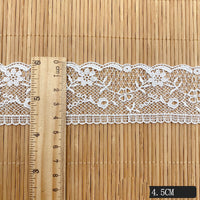 18 Yards x 4.5cm Width Eyelet Floral Embroidery Polyester Thread Lace Ribbon Lace Tape