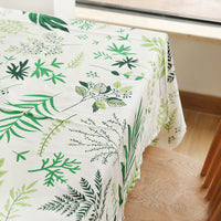 150cm Width x 95cm Length Tropical Green Plant Print Linen Cotton Fabric