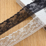 18 Yards x 4.5cm Width Eyelet Floral Embroidery Polyester Thread Lace Ribbon Lace Tape