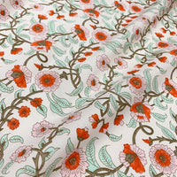 145cm Width x 95cm Length Premium Spring and Sumer Vine Floral Print Cotton Fabric